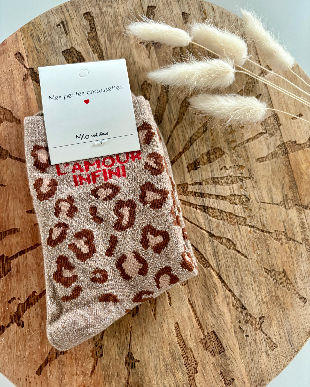 Chaussettes à paillette Léopard