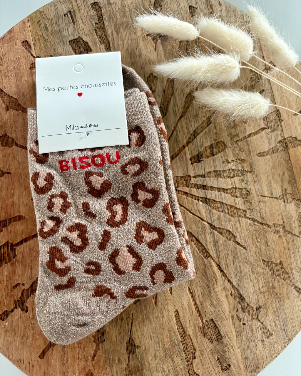 Chaussettes à paillette Léopard