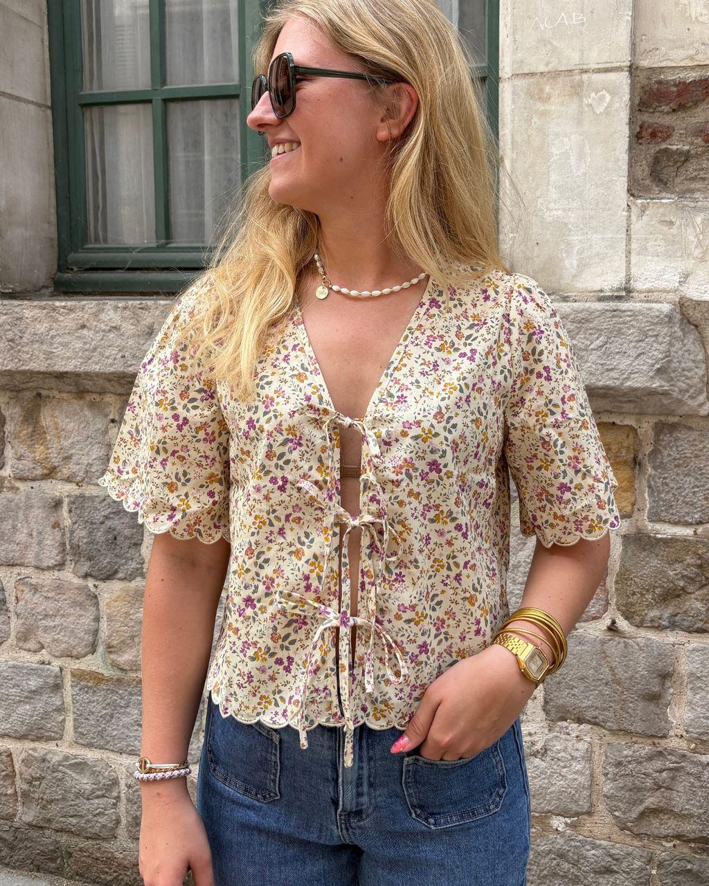 Blouse à noeuds Laurette